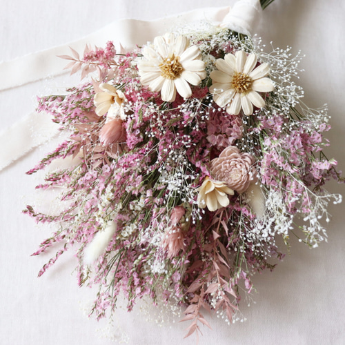 ドライフラワースワッグ ウェディングブーケ ドライフラワーブーケ