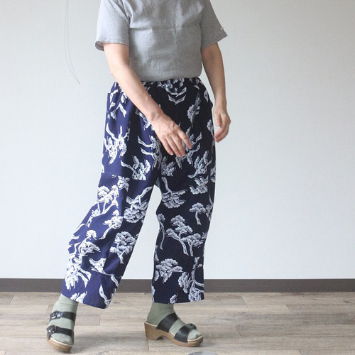 着物リメイク 松模様浴衣バルーンパンツ キュロット・ワイド