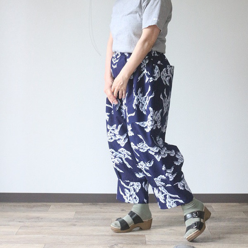 着物リメイク 松模様浴衣バルーンパンツ キュロット・ワイド