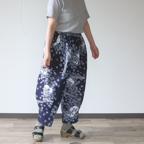 着物リメイク 松竹梅浴衣バルーンパンツ キュロット・ワイド