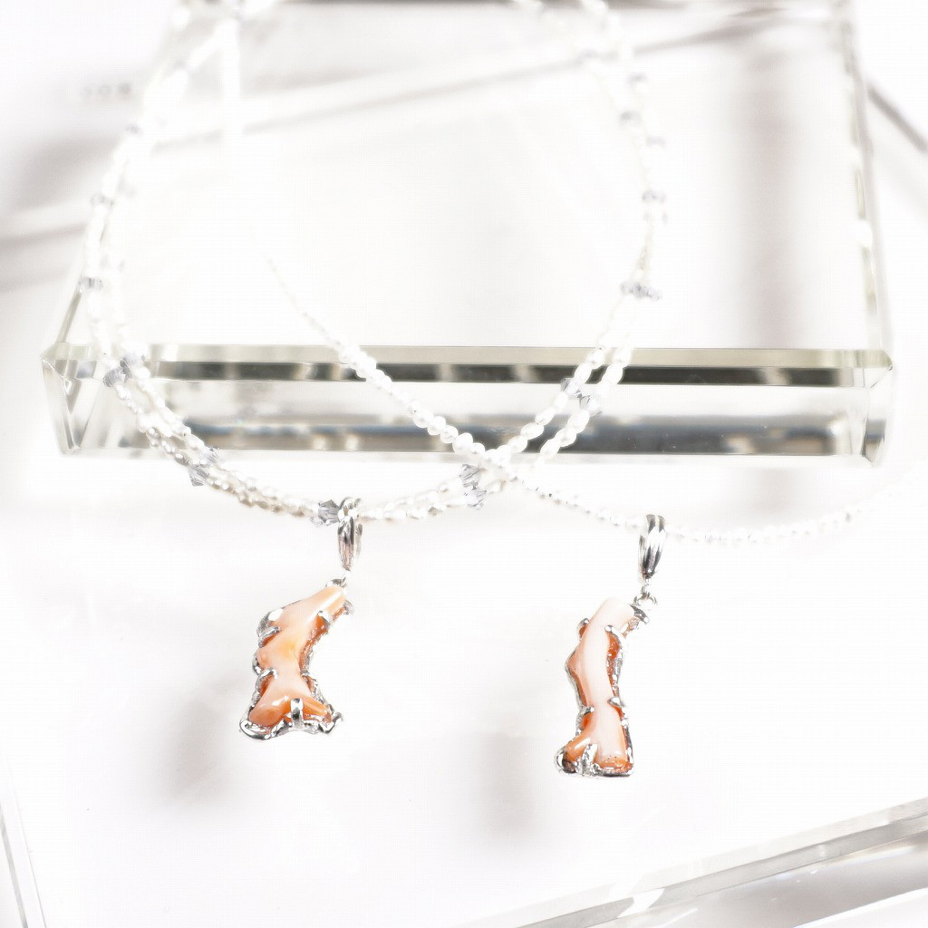 silver  枝珊瑚のペンダントトップ