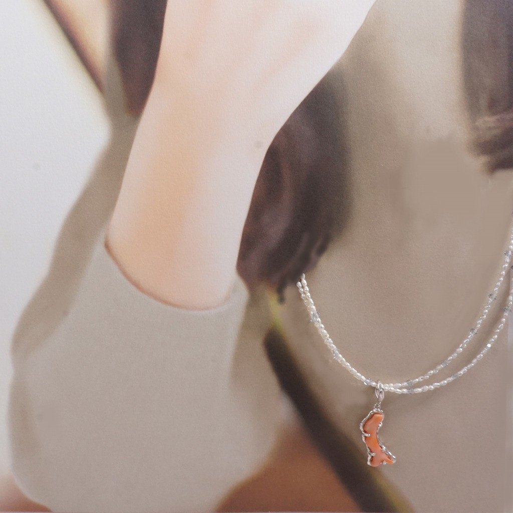silver  枝珊瑚のペンダントトップ