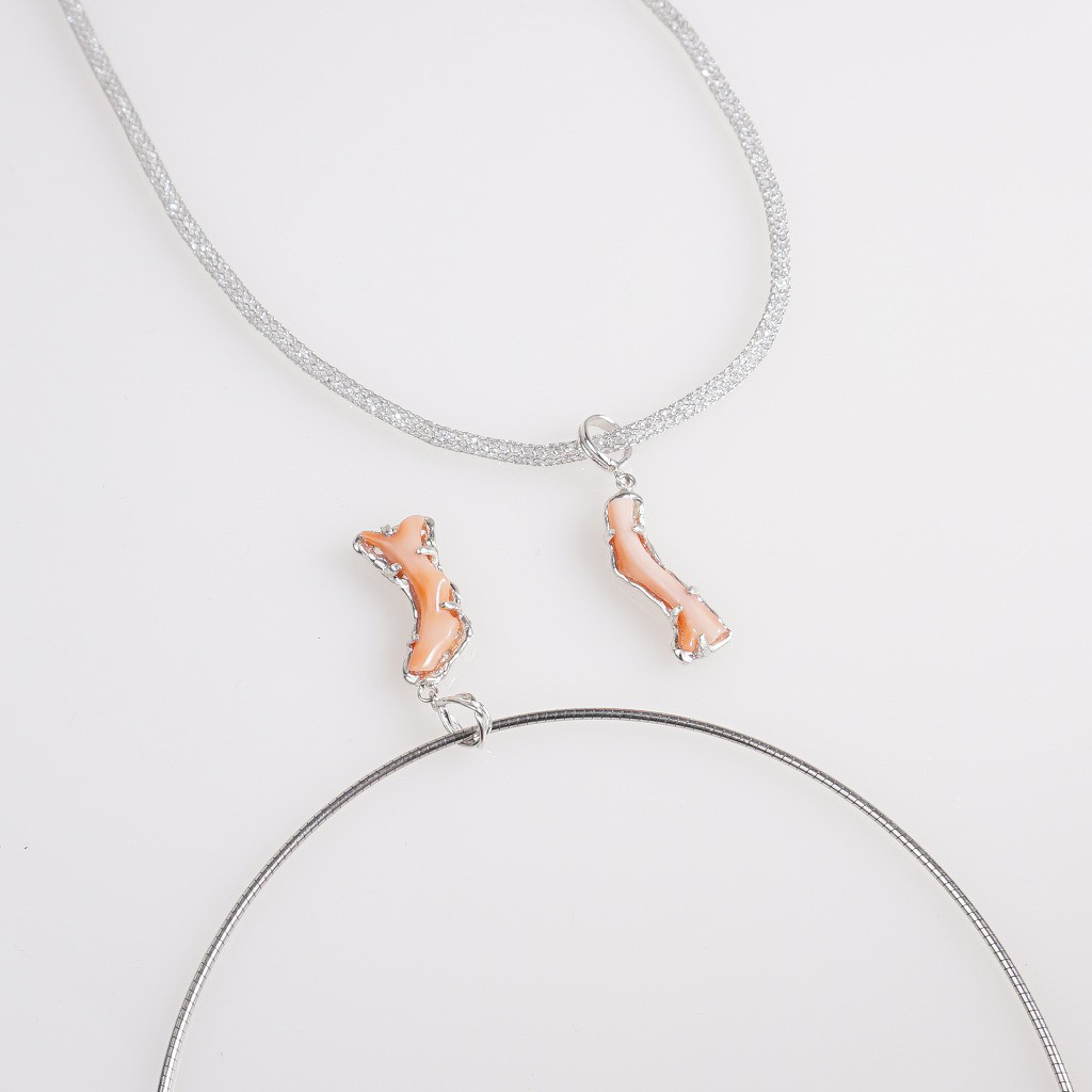 silver  枝珊瑚のペンダントトップ