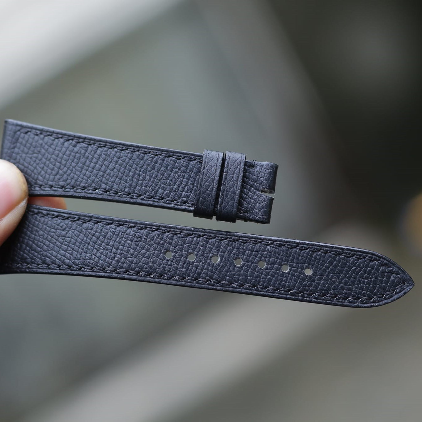 【デザイン変更無料】時計ベルト エプソンレザー 時計バンド 本革 交換ベルト 凹凸型 特殊形状 9mm ～ 25mm        Ω