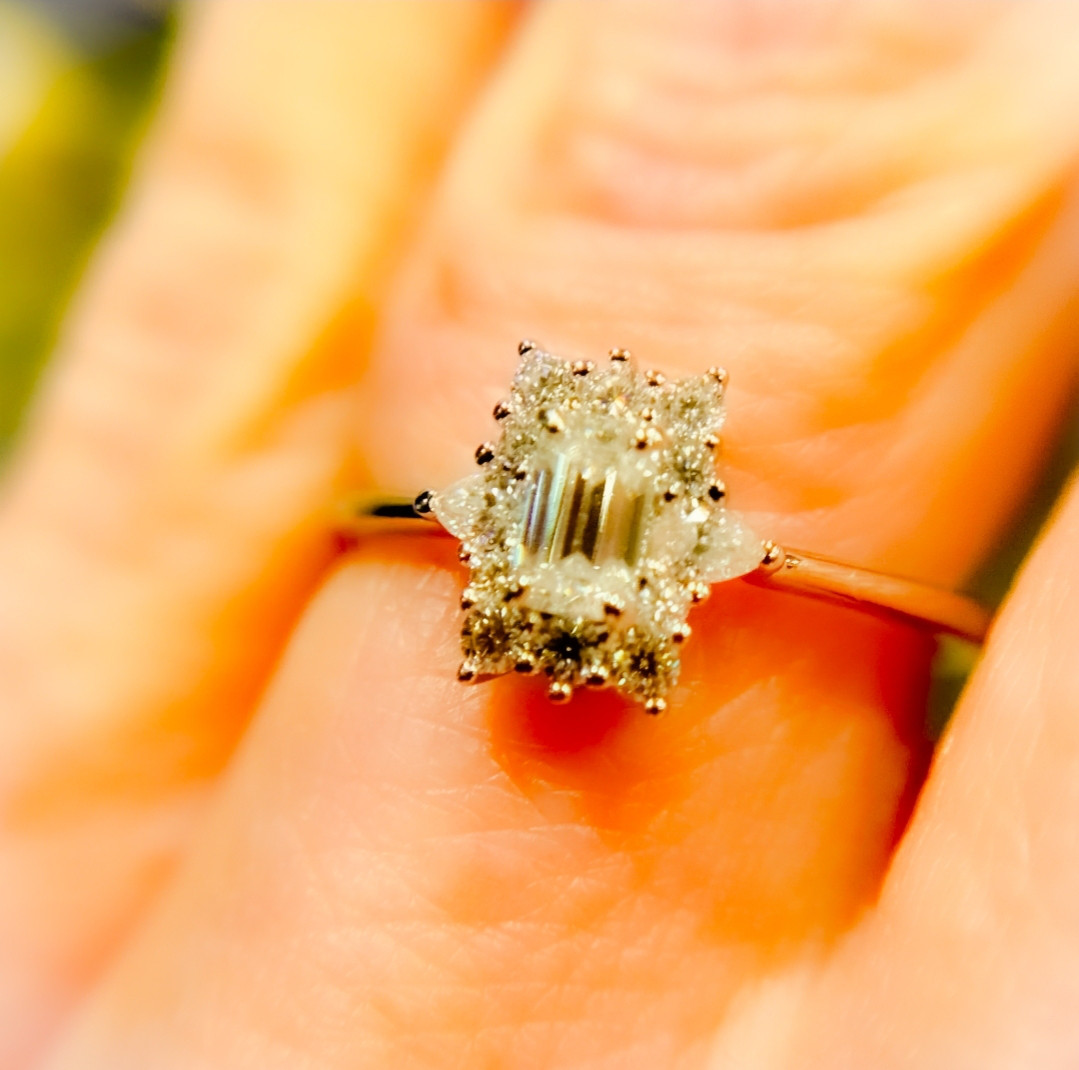 モアッサナイト　モアサナイト　リング  1.5×3mm 　a2t6ta