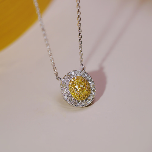 イエローダイヤモンド付きネックレスk18 ネックレス・ペンダント  