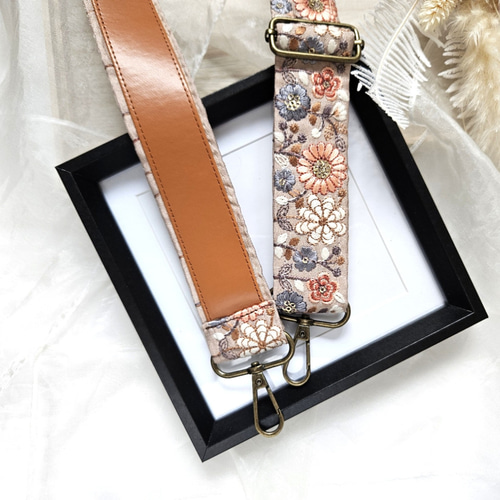 ストラップショルダー インド刺繍リボン スマホショルダー