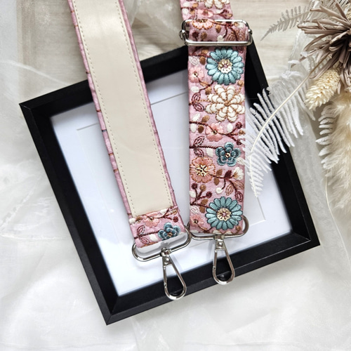 ストラップショルダー インド刺繍リボン スマホショルダー