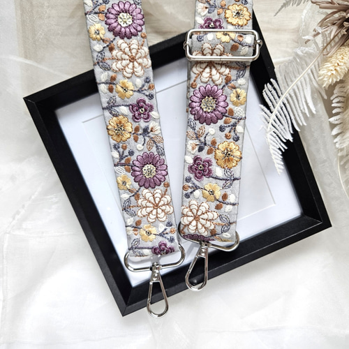ストラップショルダー インド刺繍リボン スマホショルダー