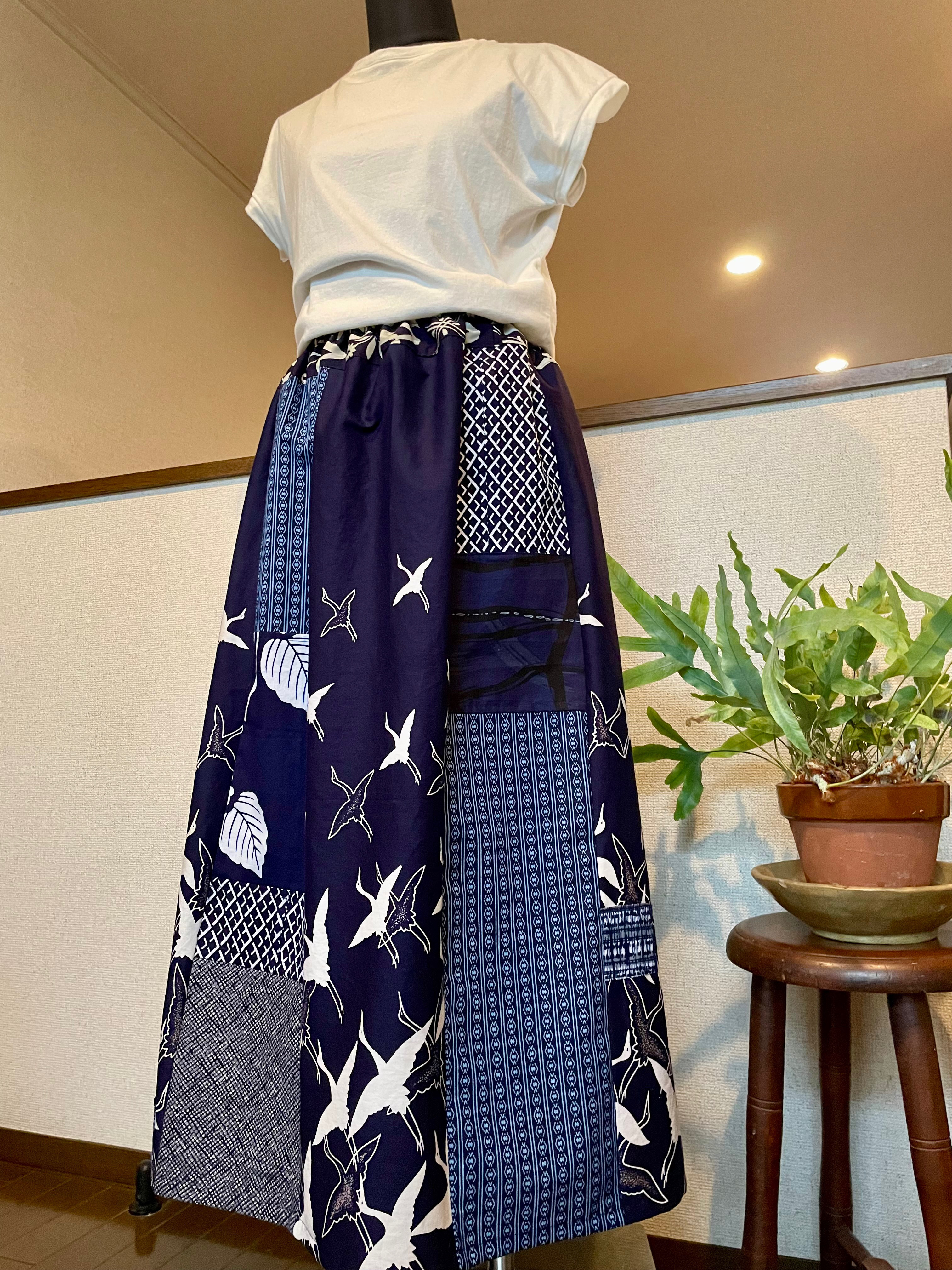 1点もの リメイク スカート レトロ