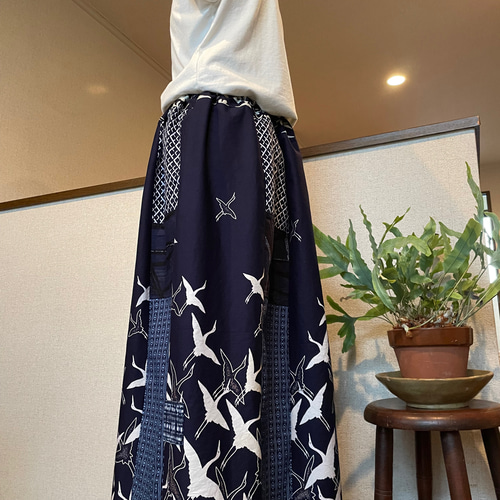 夏のスカート 浴衣リメイク 昭和レトロ いろいろ浴衣スカート