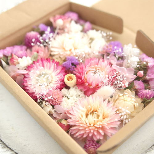 訳あり花材❁﻿訳ありプリザーブドフラワー❁﻿訳ありピンク花材 ピンク系 Pink 花材セット 詰め合わせ セット ドライフラワー