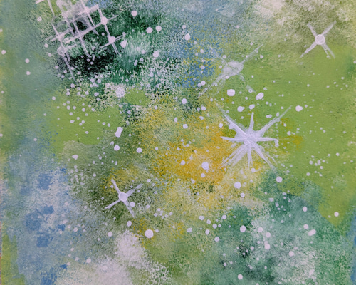 24217E 肉筆原画　水彩画　絵画　ファンタジー　ヒーリングアート 24217E 肉筆原画 水彩画 絵画 ファンタジー ヒーリングアート