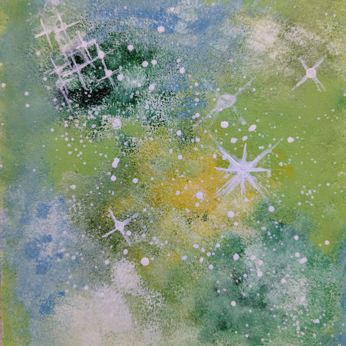 ヒーリングアート アクリル絵画 「信頼」 絵画 おもち 通販