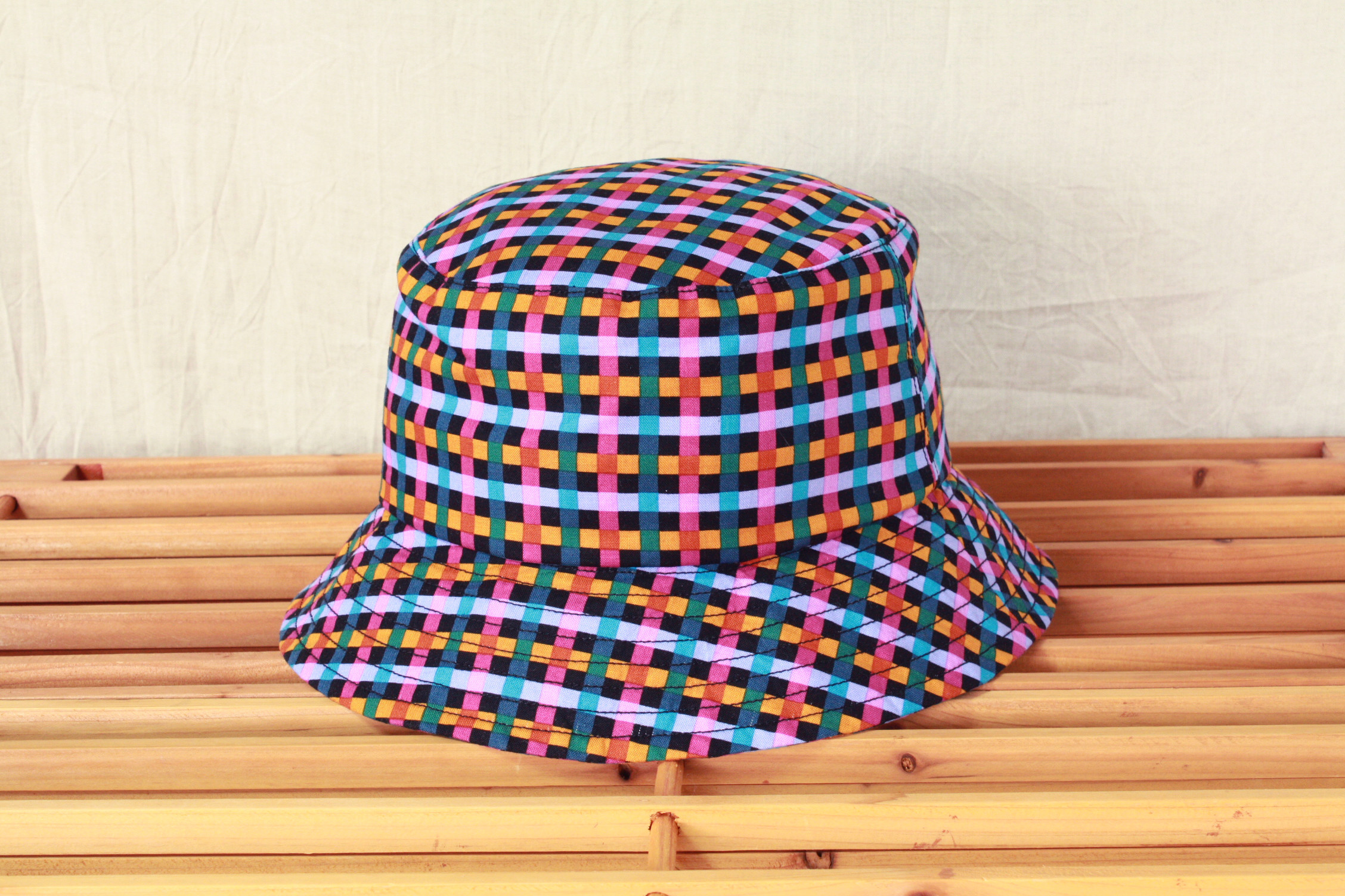 mastermind JAPAN バケットハット チェック　M 紫 mastermind JAPAN バケットハット チェック M 紫 MM バケット