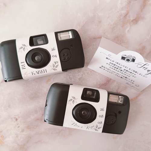 カバー付きのカメラ 未使用です。 名入れver.〗写ルンです インスタントカメラカバー 2枚組 その他