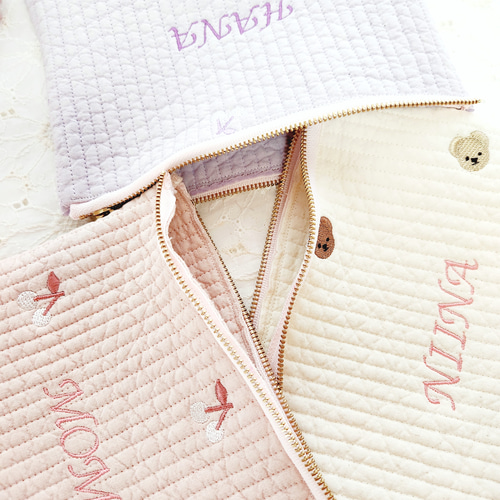 名入れ 名前入れ ハンドメイド ポーチ 母子手帳ケース 通帳ケース 出産  