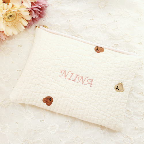 名入れ 名前入れ ハンドメイド ポーチ 母子手帳ケース 通帳ケース 出産