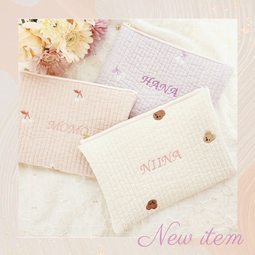 名入れ 名前入れ ハンドメイド ポーチ 母子手帳ケース 通帳ケース 出産  