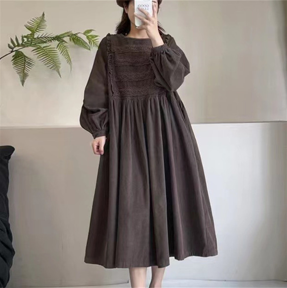 レディースゆったりした秋冬のロングワンピース        Ω 人気・おすすめ｜安定人気・収納便利におすすめ 丁寧対応 配送追跡可 最短翌日到着可能