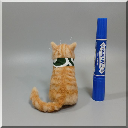 羊毛フェルト 猫 茶トラ猫さん チャトラ ねこ ネコ 猫フィギュア