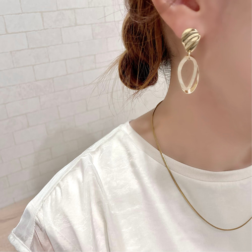 ★MISSOMA★ Fine イーブル アイ シングル スタッド イヤリング しずくゴールド× ダブルデザインフープ ピアス / イヤリング