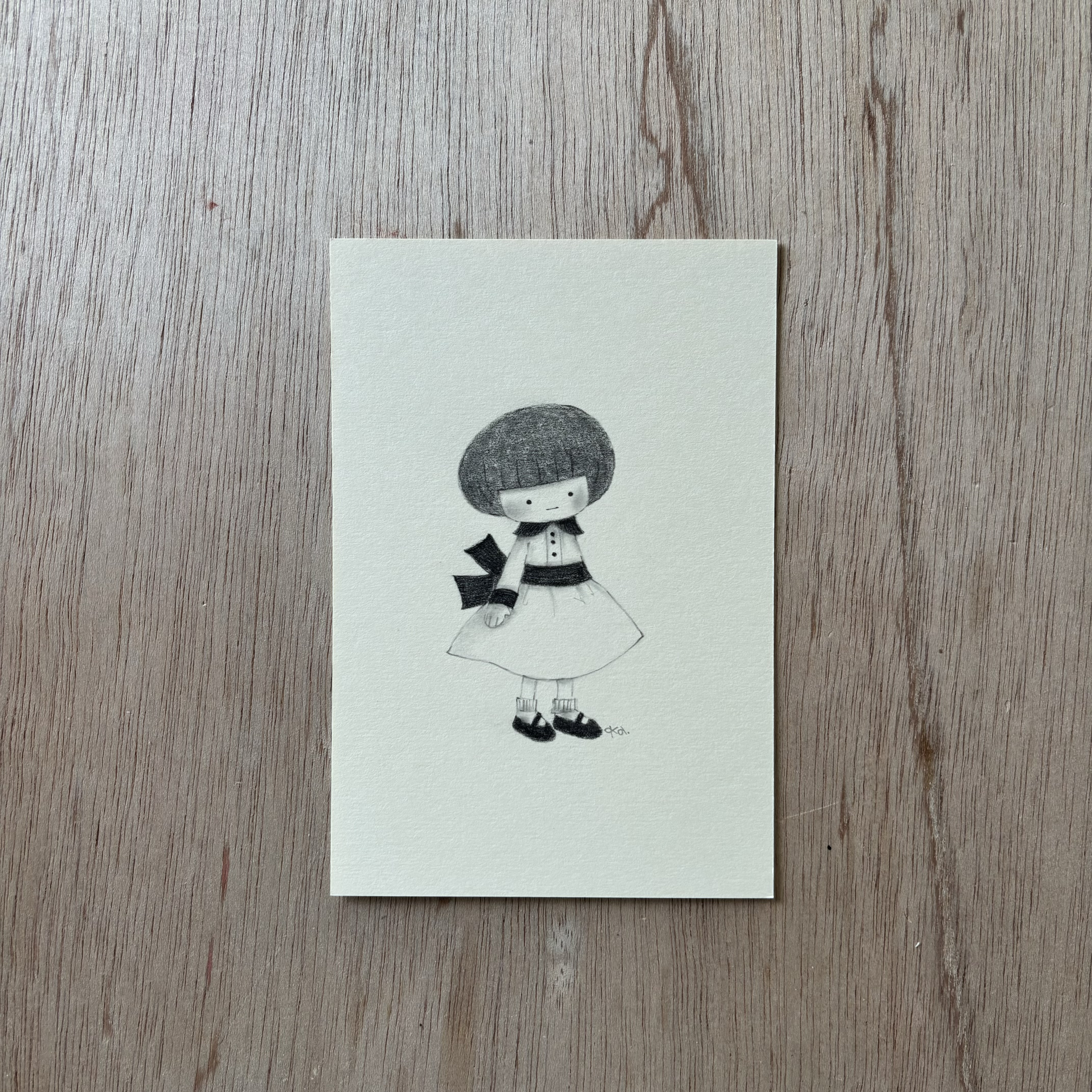 「一緒に」鉛筆画　原画　送料無料
