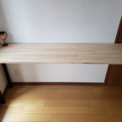 110✕36 カウンターテーブル ウォールナット 無垢材 アイアン脚