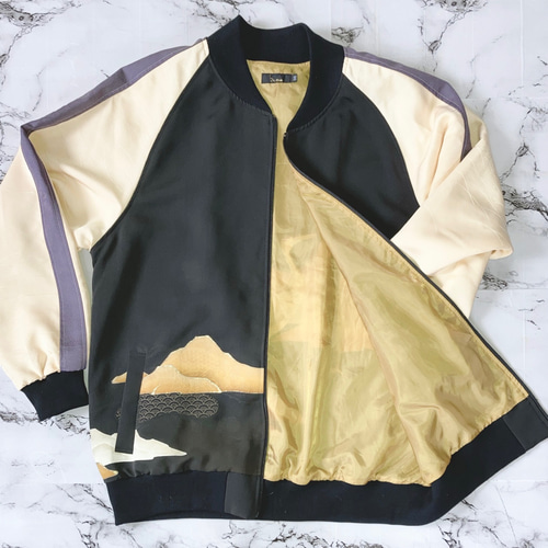 鶴,3XL, 1点物,スカジャン,ギフト,おしゃれなパパに,ジャケット