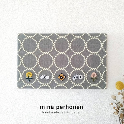 ミニファブリックパネルミナペルホネンインテリアタンバリングレーチョウ