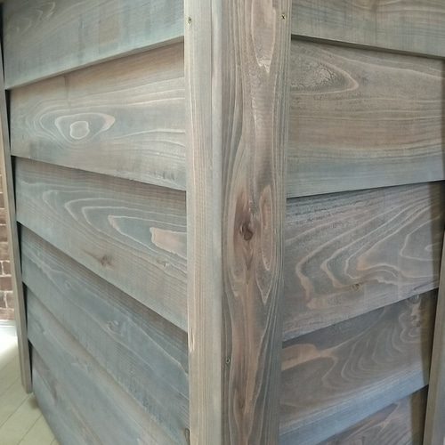 古民家ふう無垢材のレジカウンター レジ台 受付けカウンター 接客