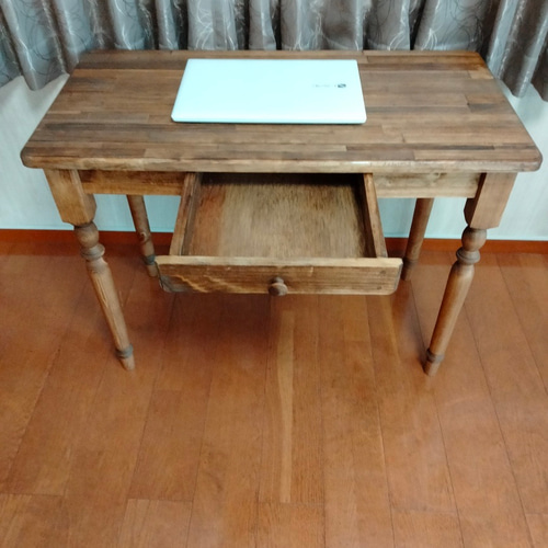 ろくろ脚のパソコンデスク 学習机 【幅96cm×奥行48cm×高さ72cm】 机