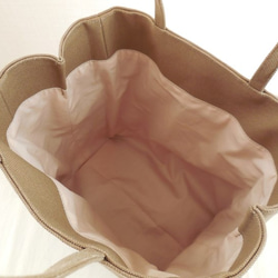 帆布 紙袋バッグ オリーブベージュ 5枚目の画像