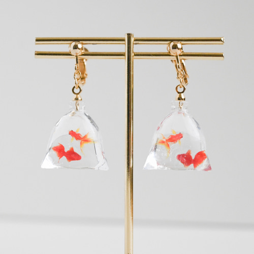【896】金魚すくいのピアス／イヤリング 数量限定】金魚すくい ピアス イヤリング 浴衣 夏祭り イヤリング