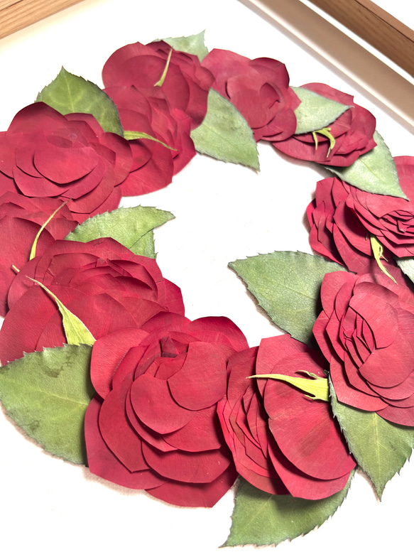 プロポーズの花束　押し花額／carréカレ couronneクロヌ 花輪 予めご了承ください