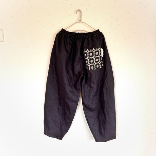 minaperhonen ハンドメイド リネンパンツ anemone 