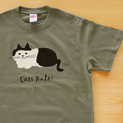 Tシャツ「前髪猫」 ヘイジーネイビー Tシャツ necoya 通販
