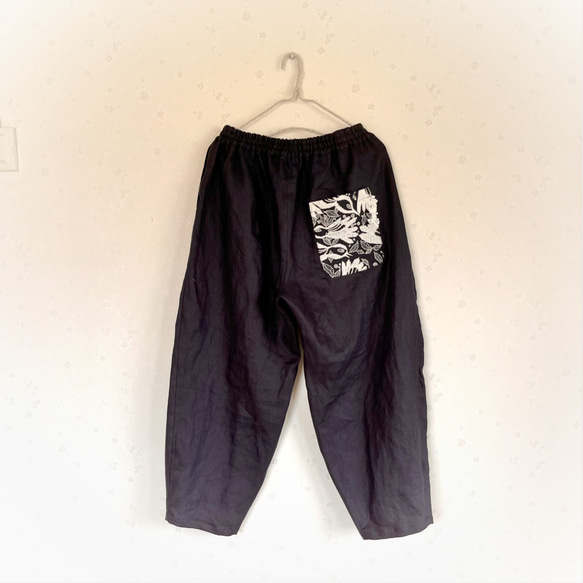 ミナペルホネン carnivalポケット バルーンパンツ リネンパンツ もんぺ  