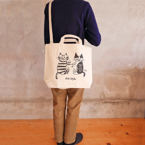 ねこパネル仕切り付きトートバッグその他2点ハンドメイド ハンドメイド パネル付きトートバッグ 猫 ④ - メルカリ