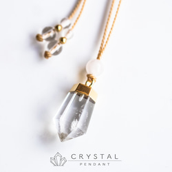 水晶 ネックレス ローズクォーツ 天然石 クリスタル ペンダント
