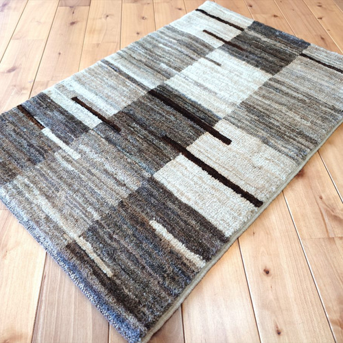 秋のお試しキャンペーン】天然ラグ ガゼニラハット 玄関 91×60 藍色