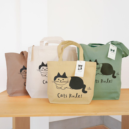 くりねこトートバッグW カラー トートバッグ necoya 通販｜Creema 