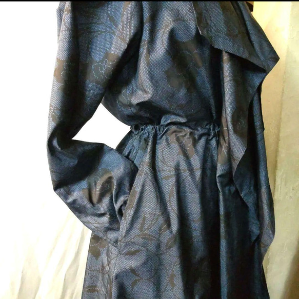 大島紬　着物リメイク　コート 