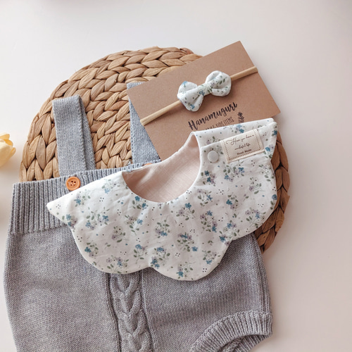 ⚘‪ 出産祝い 4点セット Blommor 花もくもくスタイ リバーシブル‬