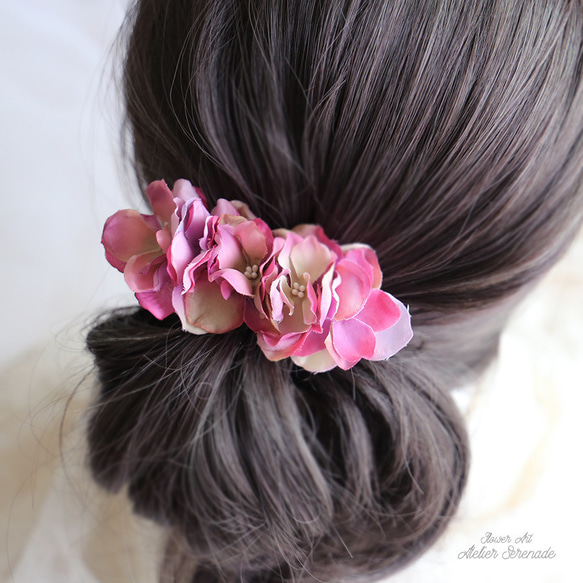 Floral barrette -purple 第2張的照片