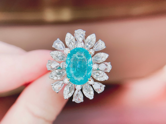 3.18ct天然パライバトルマリン 指輪 ペンダント2way 鑑定書付き 指輪