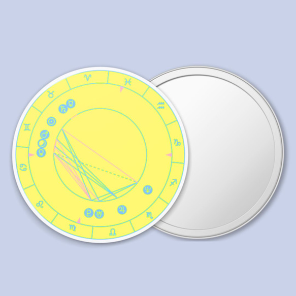 ホロスコープ×手鏡75mm】ラッキーカラー あなたと大切な人のオーダー