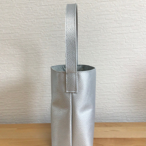 シルバー色 ワンショルダートートバッグ トートバッグ fーwork's