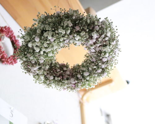 かすみ草のフライングリース リース Deuxieme(ドゥズィエム) 通販