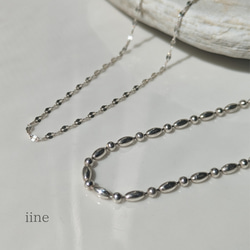 【silver930】ミックスボールチェーンネックレス*日常からフォーマルまで* 16枚目の画像